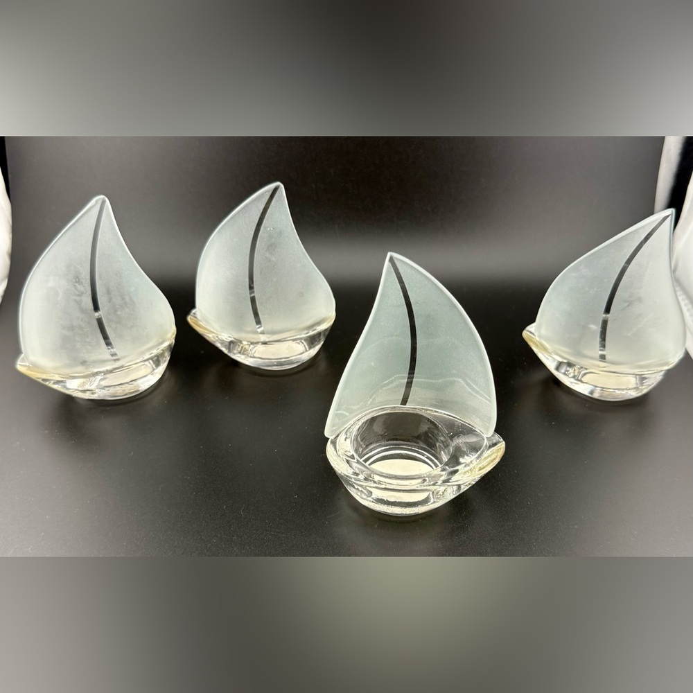 4 Kate Aspen Sail Boats Candle/Votive Holders Nautical Theme. 4” - Picture 4 of 12